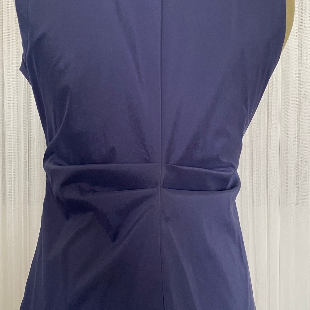 Joseph Ribkoff Navy Sleeveless Zip-Up Midi Dress Size 10 - Picture 6 of 16